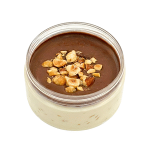 Rice Pudding with Vegan Nutella and Nuts